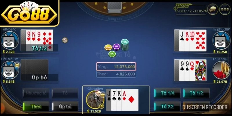 Giới thiệu game bài Xì Tố GO88